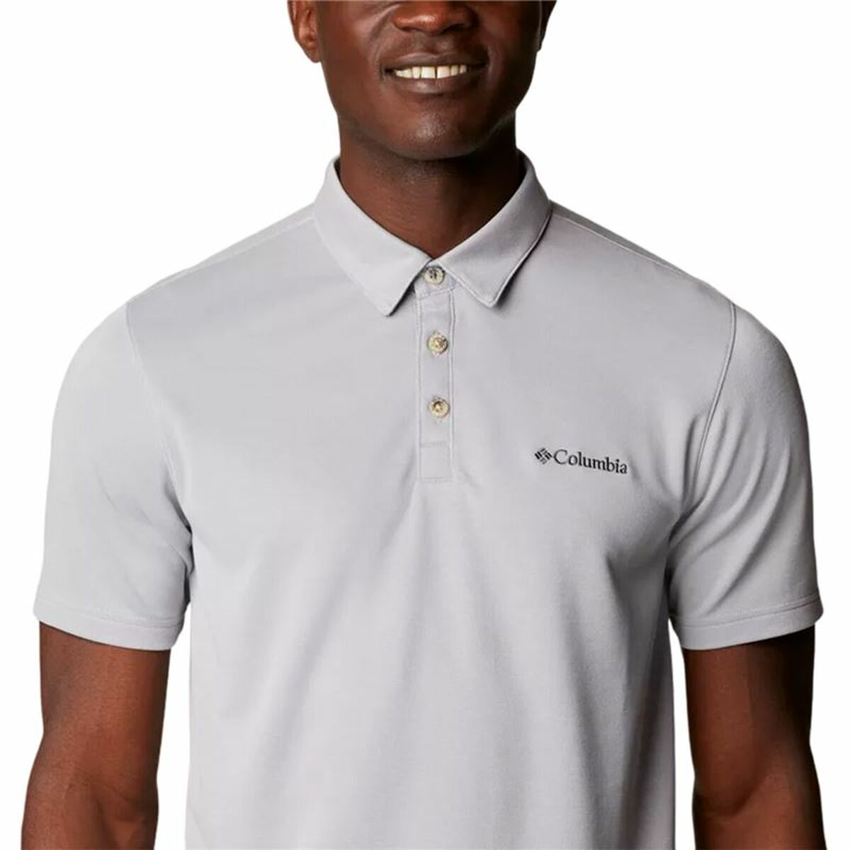 Men’s Short Sleeve Polo Shirt Columbia Nelson Point™ Light grey