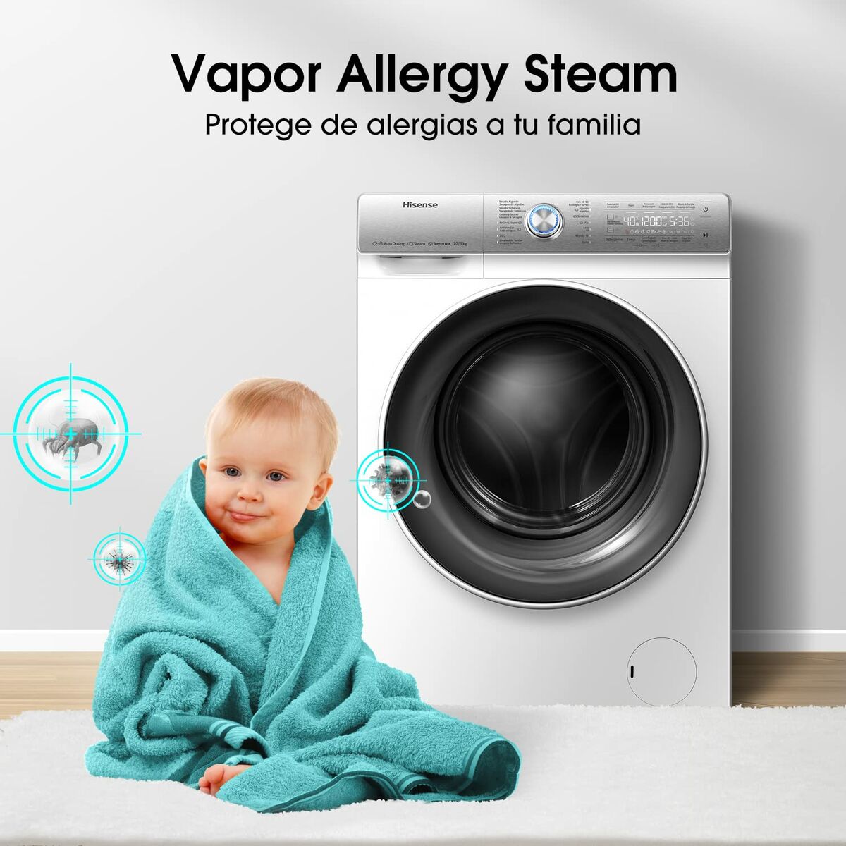 Lavatrice - Asciugatrice Hisense WDQR1014EVAJM Bianco 1400 rpm 10 kg 6 Kg