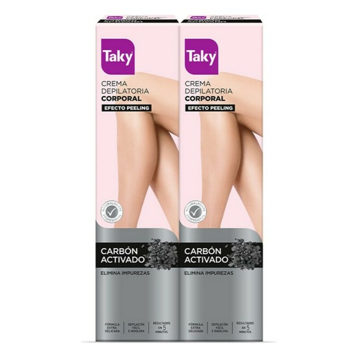 Crème Épilatoire Corporelle Carbón Activado Taky (2 x 200 ml)
