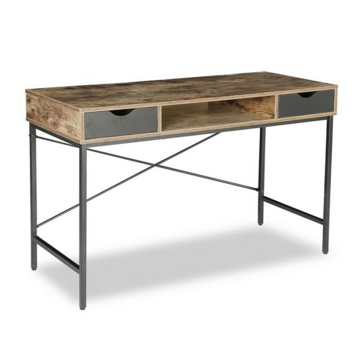 Bureau Boss Versa Métal Marron Bois MDF 76 x 48 x 120 cm