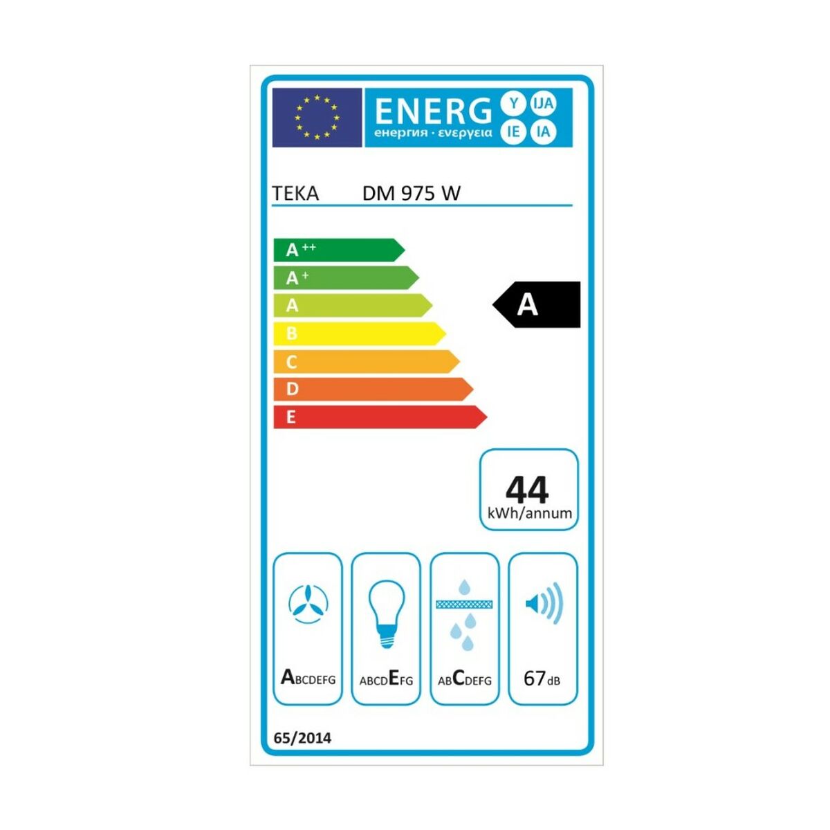 Cappa Classica Teka 8421152130780 90 cm 603 m3/h 67 dB 278W Bianco