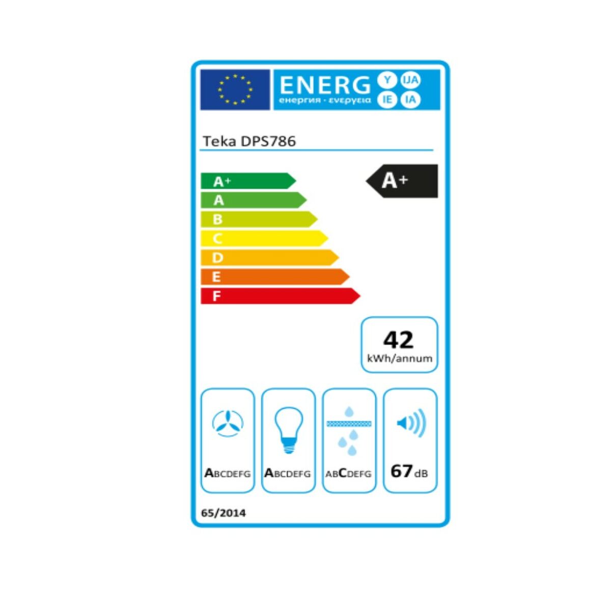 Cappa Classica Teka DPS786T 70 cm 148 W A+ Acciaio