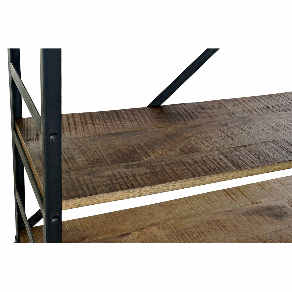 Étagère DKD Home Decor 164 x 47 x 226 cm Naturel Noir Métal Bois Bois Recyclé