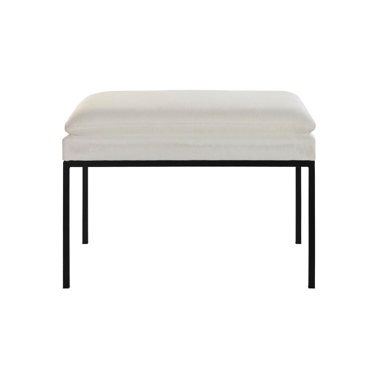 Footrest DKD Home Decor White Black Iron Modern 60 x 40 x 42 cm