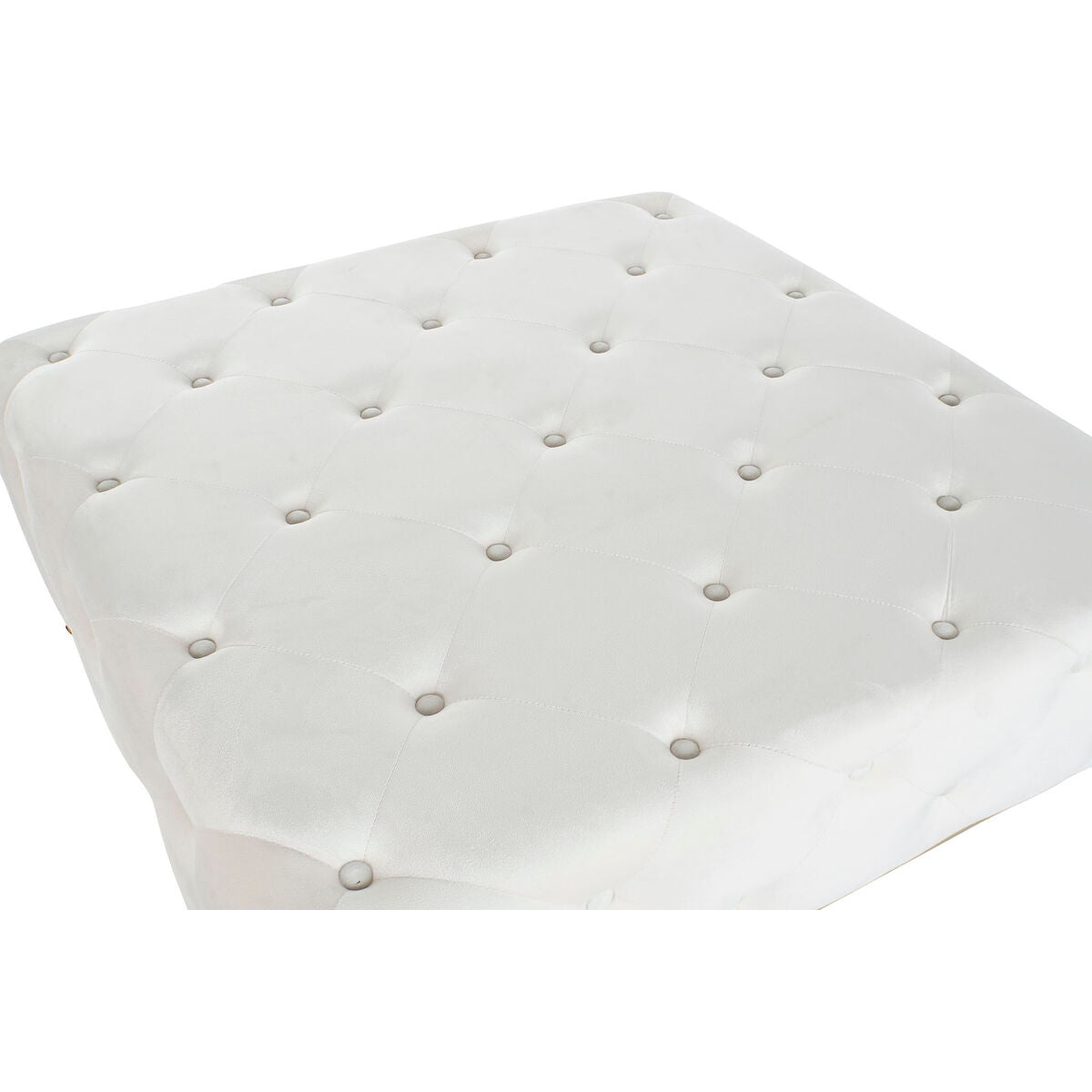 Banquette DKD Home Decor Blanc Doré Métal 100 x 100 x 45 cm