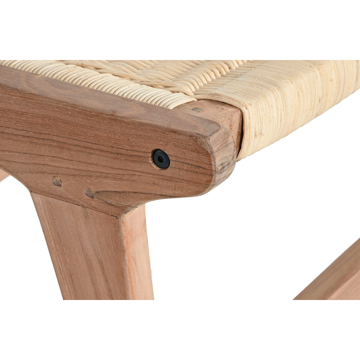 Panca DKD Home Decor Bianco Marrone Beige Teca 65 x 47 x 40 cm