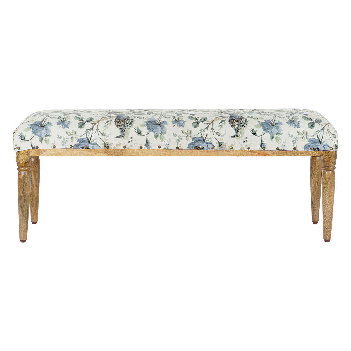 Banquette Home ESPRIT Multicouleur Bois de manguier 121 x 43 x 46 cm