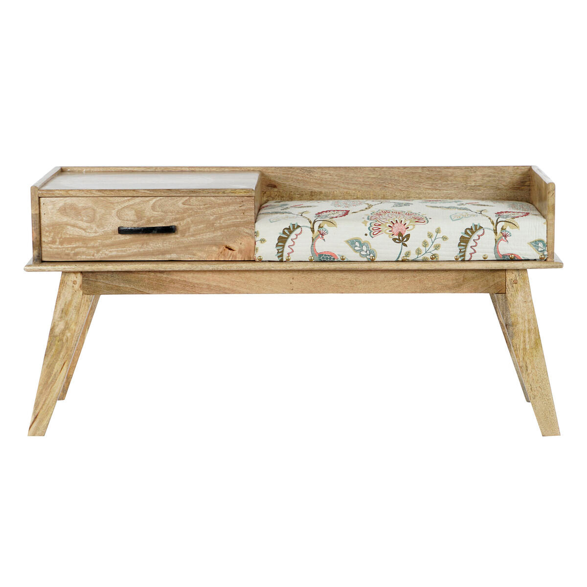 Banquette Home ESPRIT Multicouleur Naturel Bois de manguier 114 x 41 x 53 cm