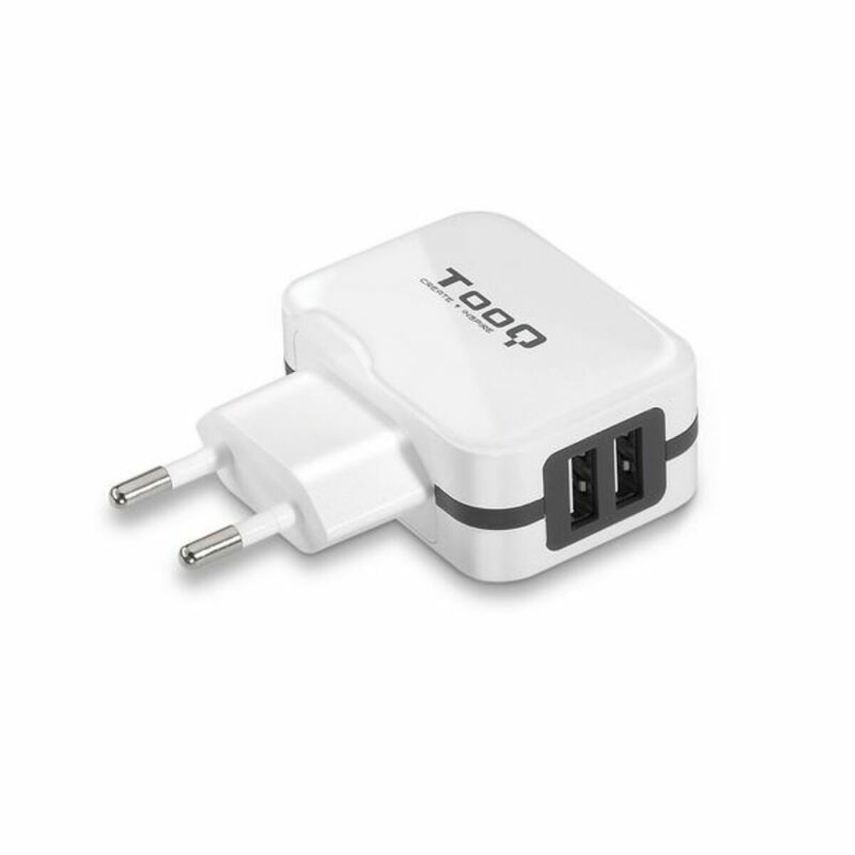 Caricabatterie da Parete TooQ AATCAT0150 USB x 2 17W Bianco