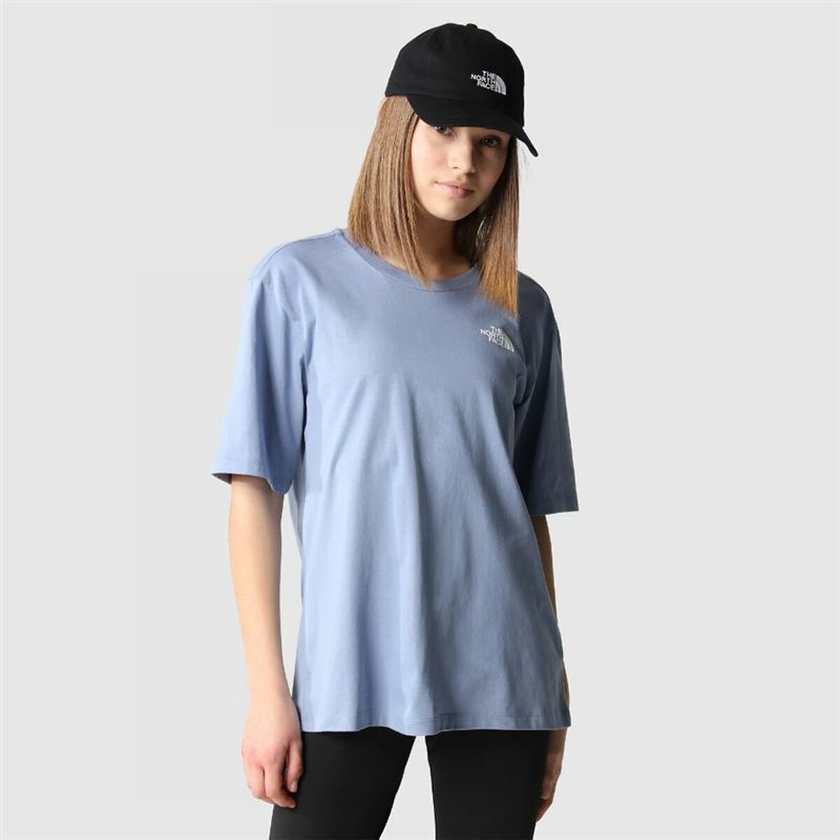 Maglia a Maniche Corte Donna The North Face Simple Dome Folk Azzurro