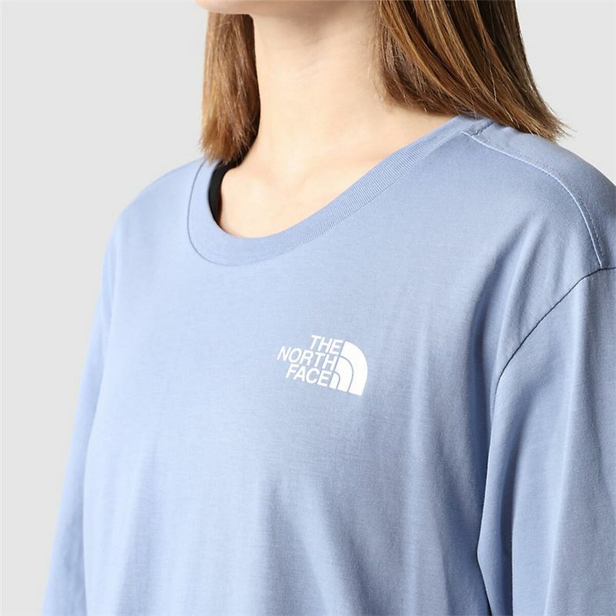 Maglia a Maniche Corte Donna The North Face Simple Dome Folk Azzurro