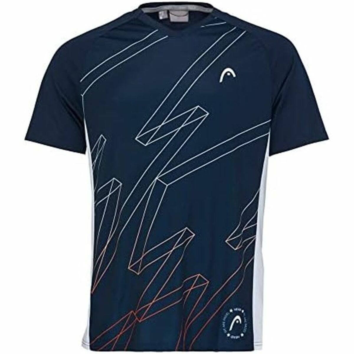 Men’s Short Sleeve T-Shirt Head Head Play Tech Navy Blue