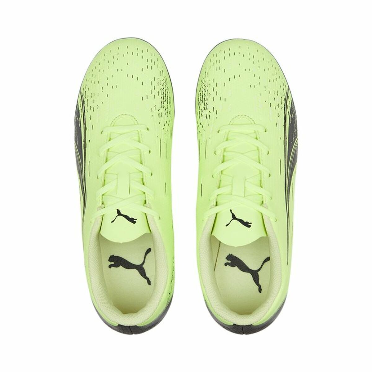 Chaussures de foot pour Enfants Puma Ultra Play MG Jr Vert citron Unisexe