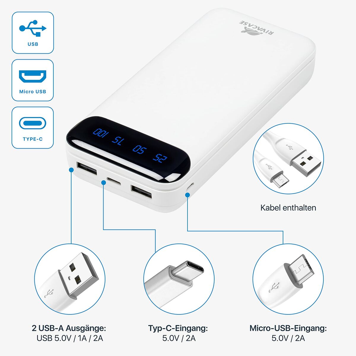 Powerbank Rivacase VA2280 20000 mAh