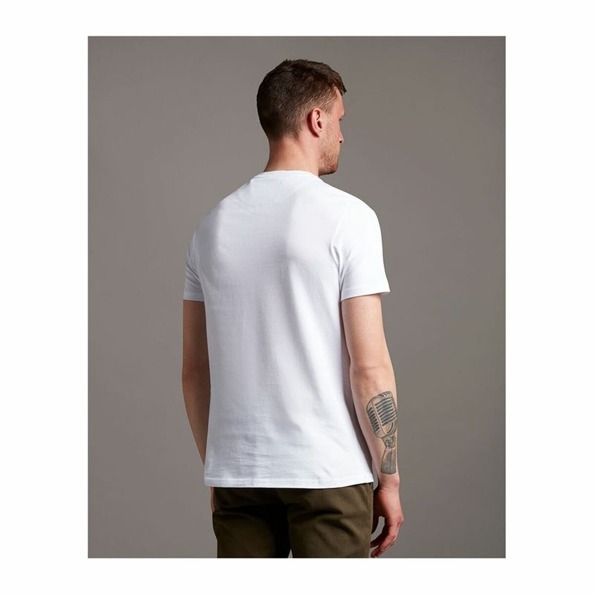 Maglia a Maniche Corte Uomo Lyle & Scott V1-Plain Bianco Uomo