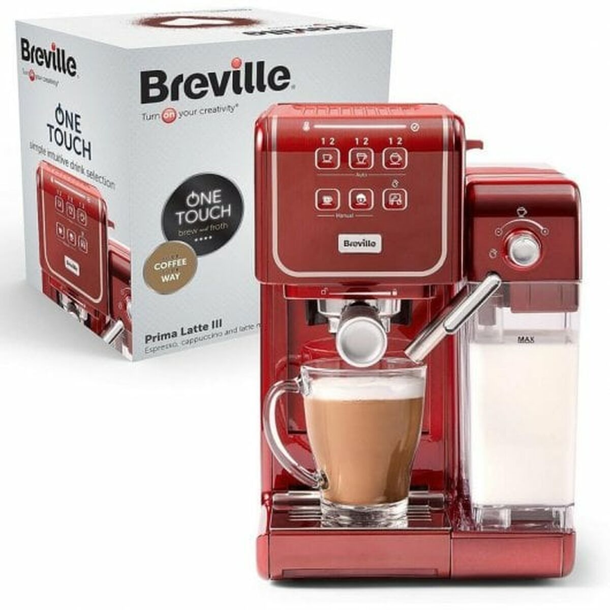 Cafetière superautomatique Breville Prima Latte III Rouge