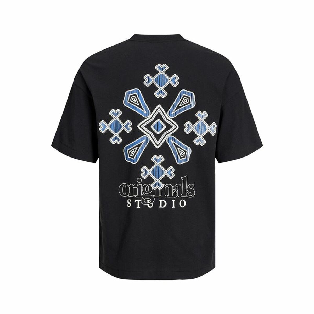 Maglia a Maniche Corte Uomo Jack & Jones bari Back Nero Uomo