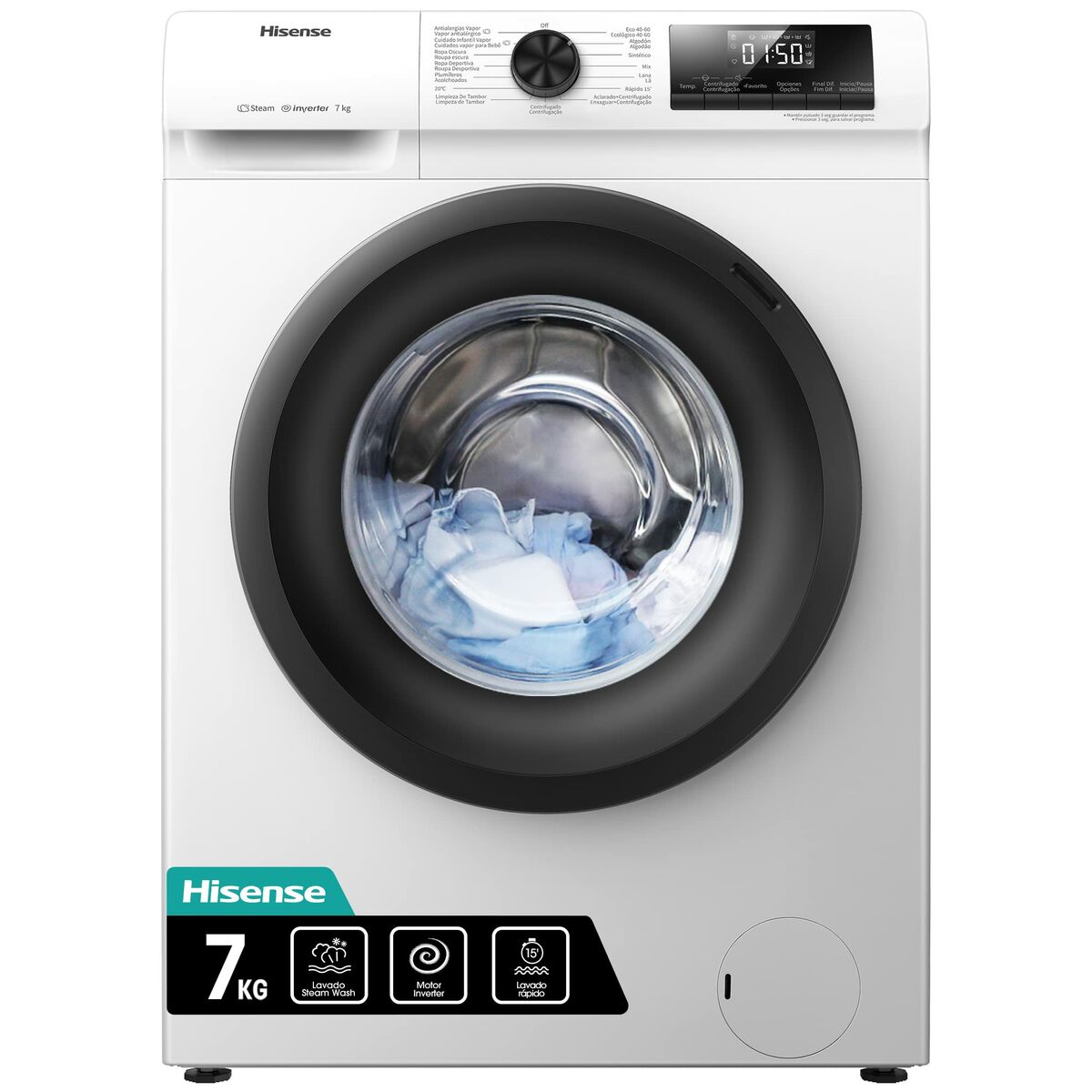 Machine à laver Hisense Blanc 7 kg 59,5 cm 1200 rpm