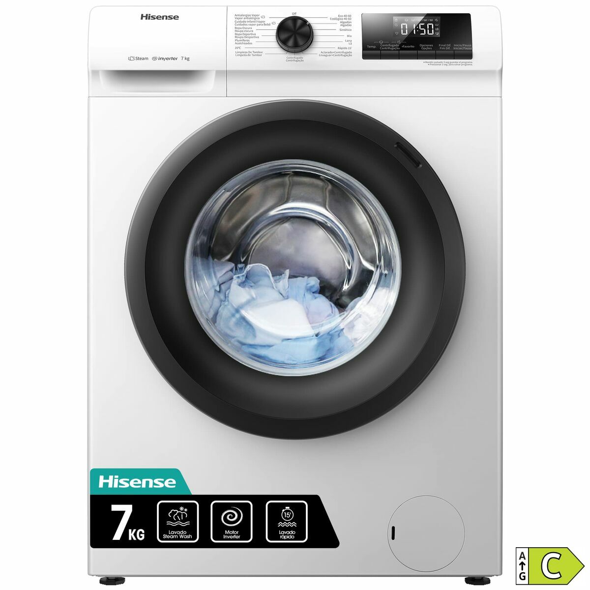 Machine à laver Hisense Blanc 7 kg 59,5 cm 1200 rpm
