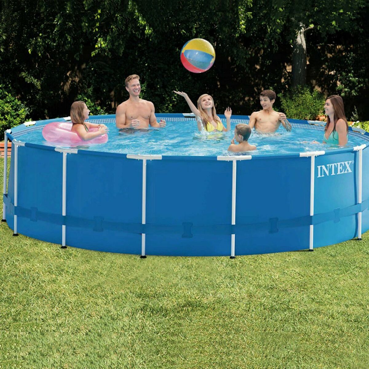 Detachable Pool Intex Circular 457 x 122 cm