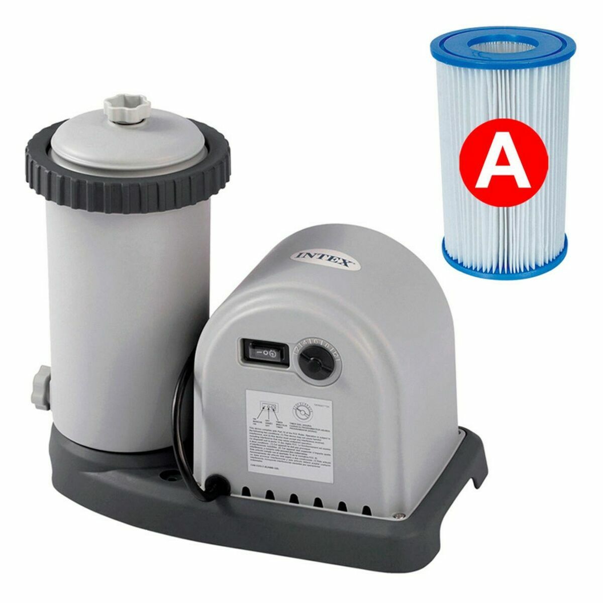 Piscina Smontabile Intex Prism Frame Grigio 32.695 l 610 x 132 cm