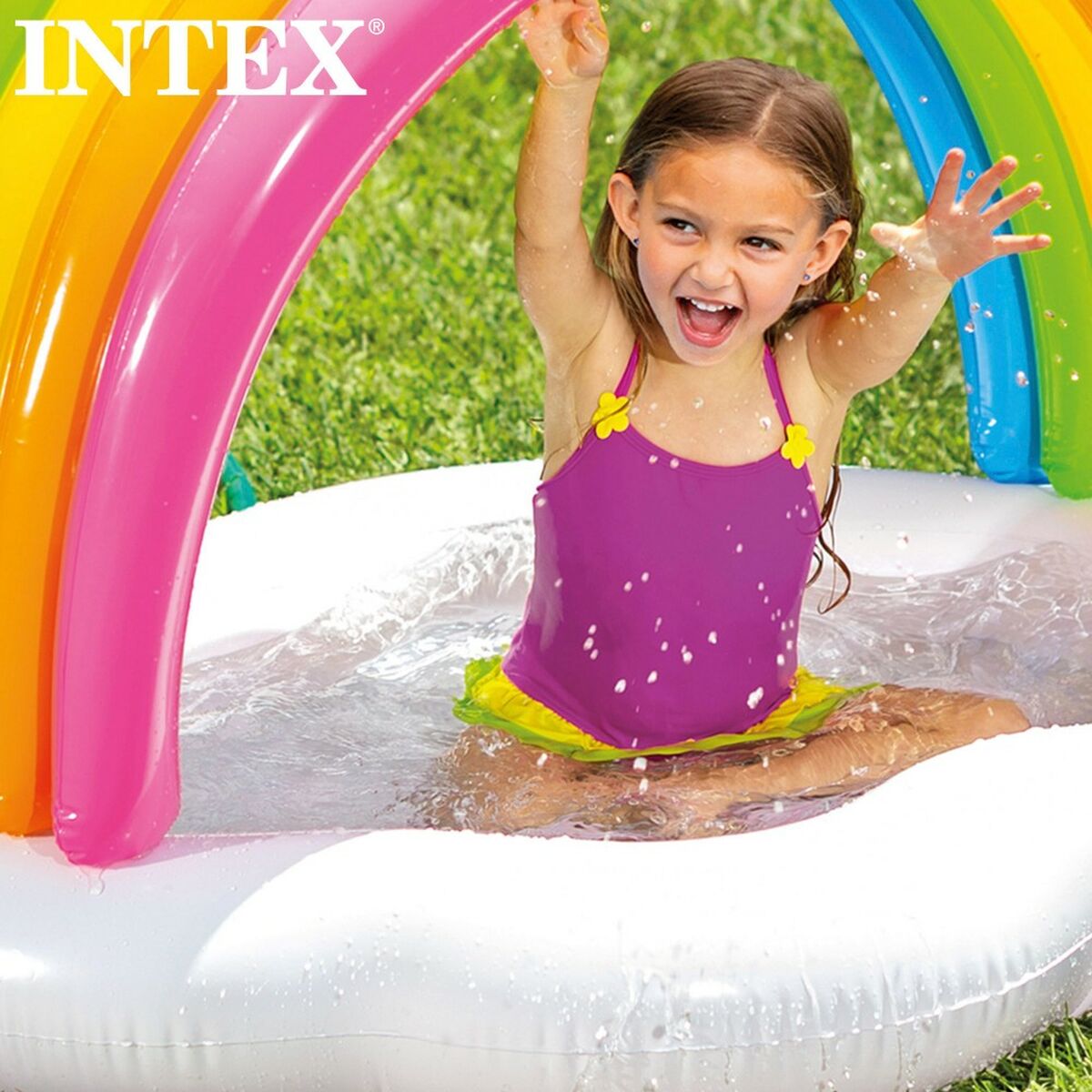 Piscina Gonfiabile per Bambini Intex         Arcobaleno 84 L 119 x 84 x 94 cm
