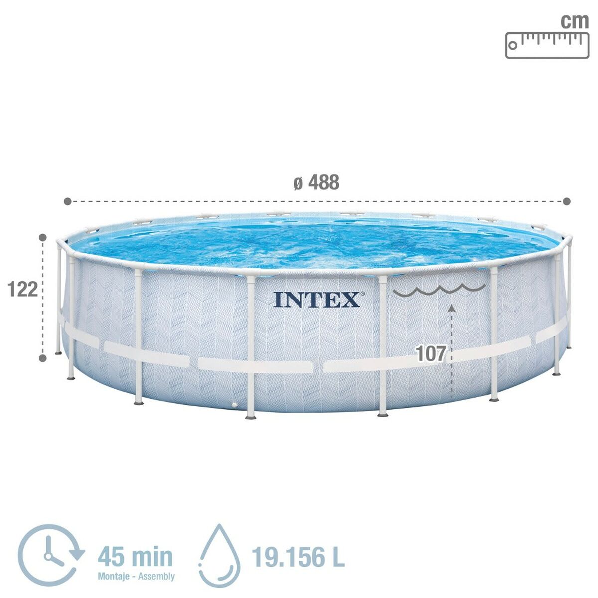 Piscina Smontabile Intex Chevron Prism Rotonda 427 x 107 cm