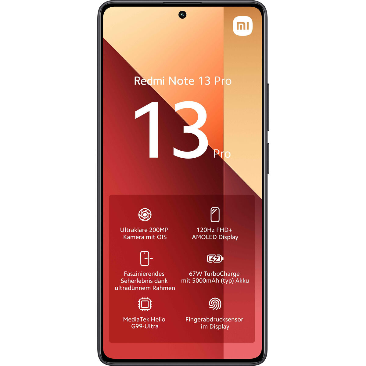 Smartphone Xiaomi Redmi Note 13 Pro 6,67" 8 GB RAM 256 GB Nero