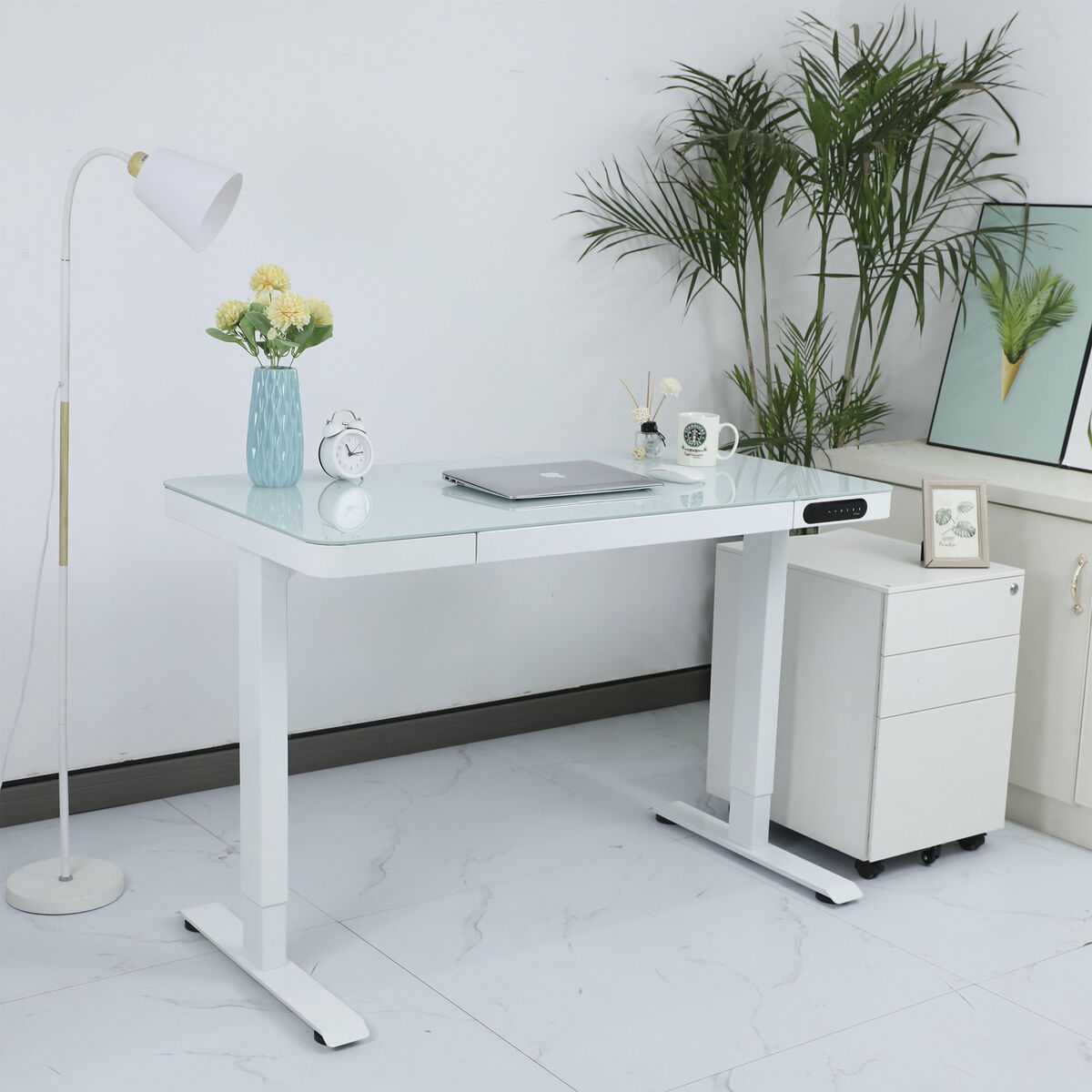 Desk Nate Steel White (120,3 X 60,3 CM )