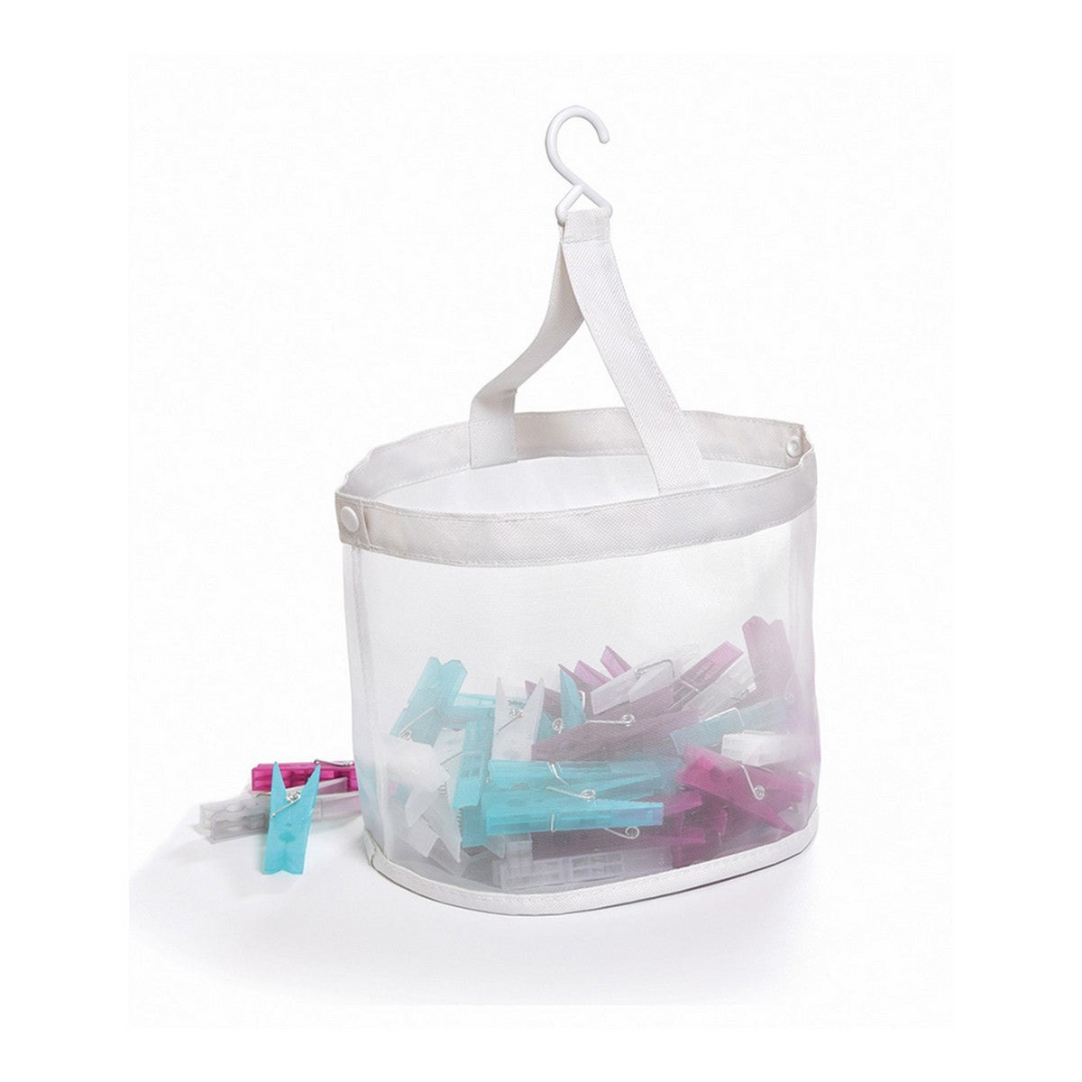 Panier pour pinces à linge Domopak Living Pinces à linge Transparent Plastique (21 Pièces)