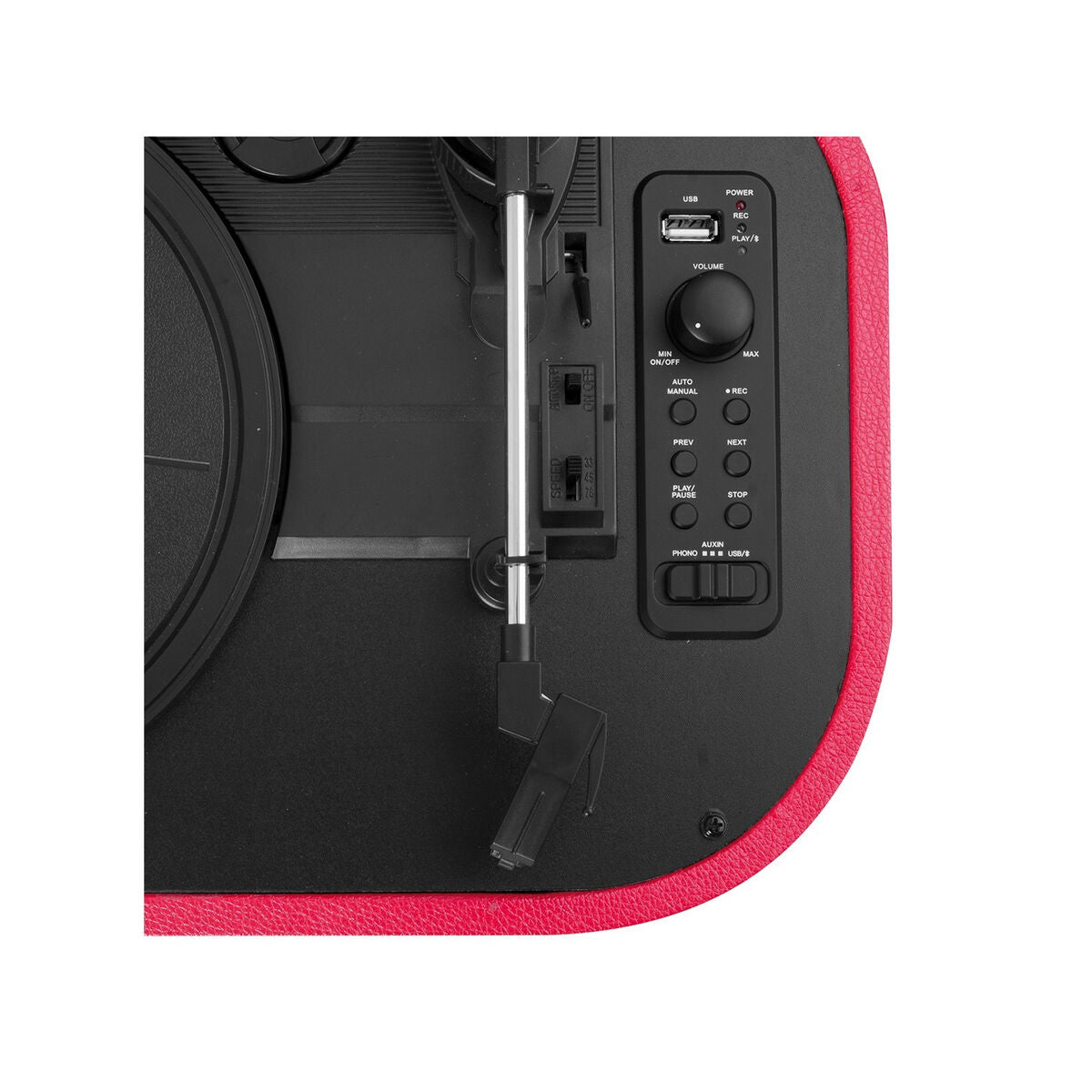 Record Player Trevi TT 1020 BT Stereo Bluetooth USB Rechargeable battery Red