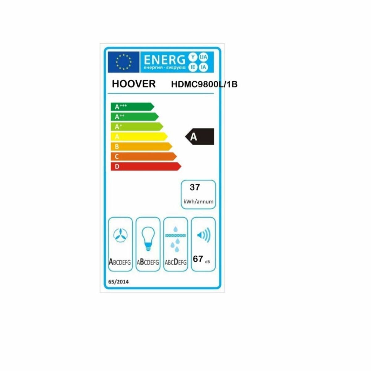 Hotte standard Candy HDMC9800L/1B