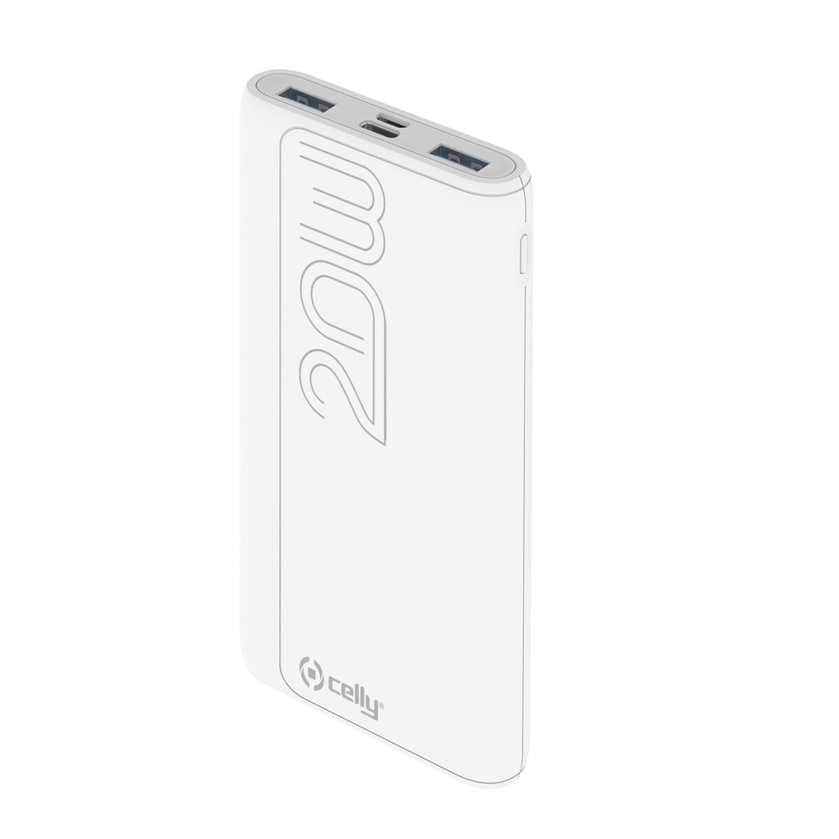 Power Bank Celly 10000 mAh Blanc