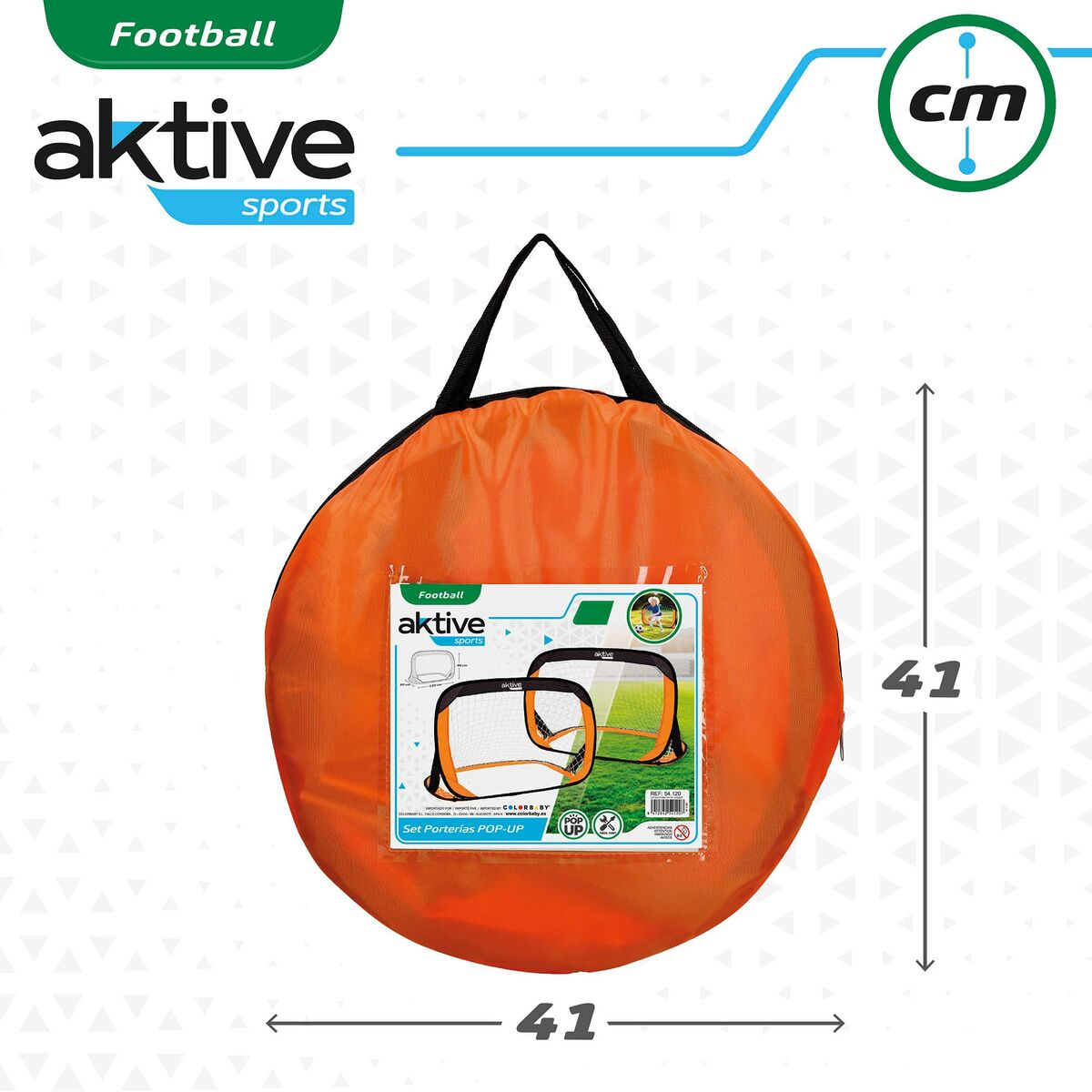 Cage à Foot Colorbaby 2 Unités Formation 120 x 80 x 80 cm