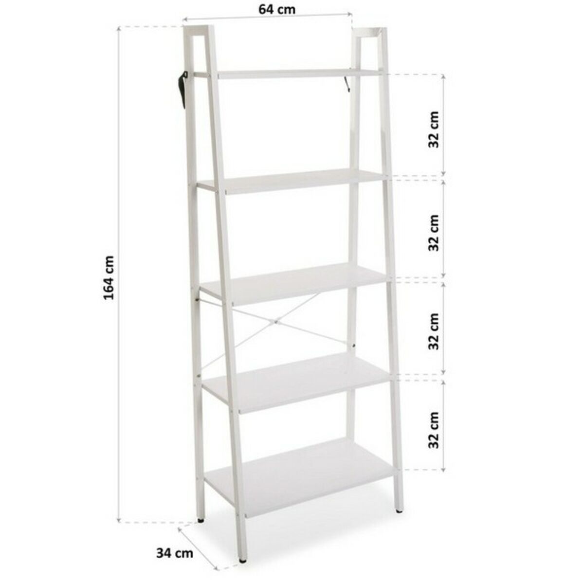 Scaffale Versa Metallo Legno Legno MDF (34 x 164 x 64 cm)