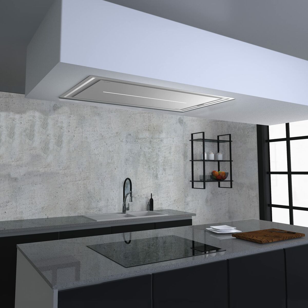 Cappa Classica Cata BENNU SLIM 900X Argentato Acciaio