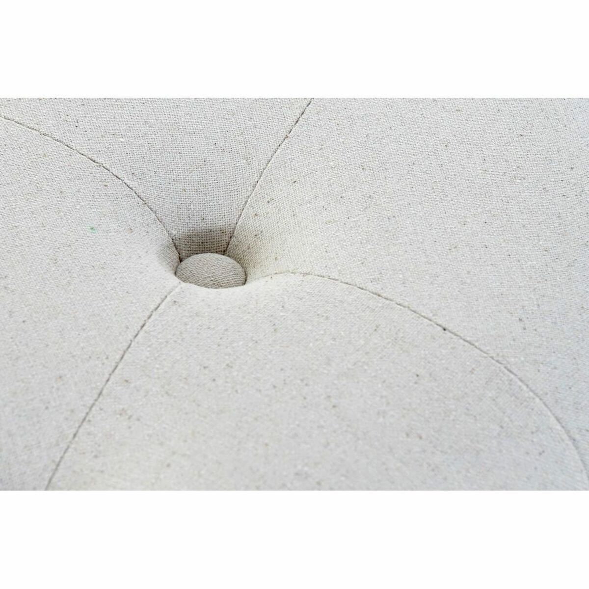 Panca DKD Home Decor 8424001794409 Naturale Beige Lino Legno d'albero della gomma (70 x 70 x 47 cm)