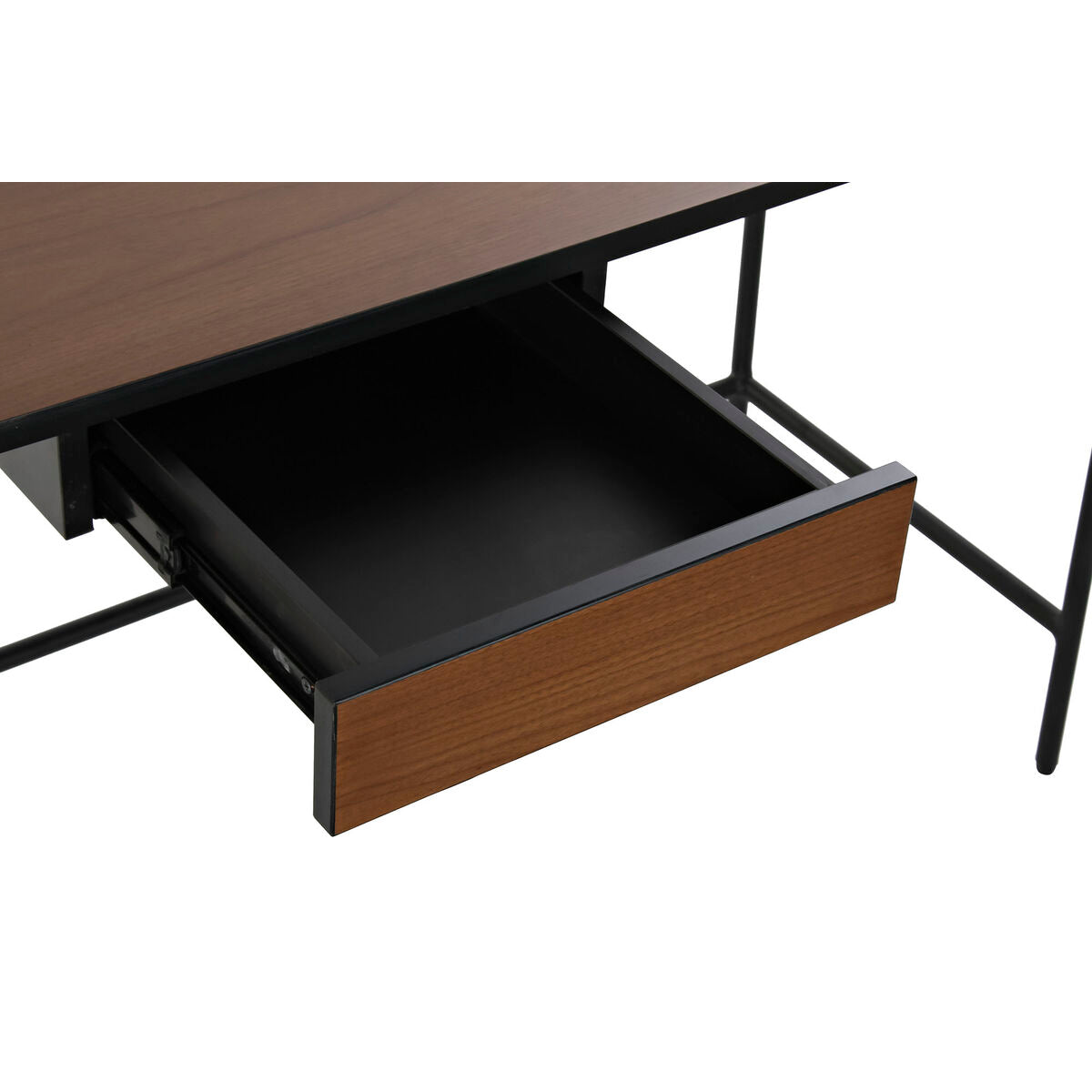 Desk DKD Home Decor Black Metal Mango wood (103 x 57 x 81 cm)