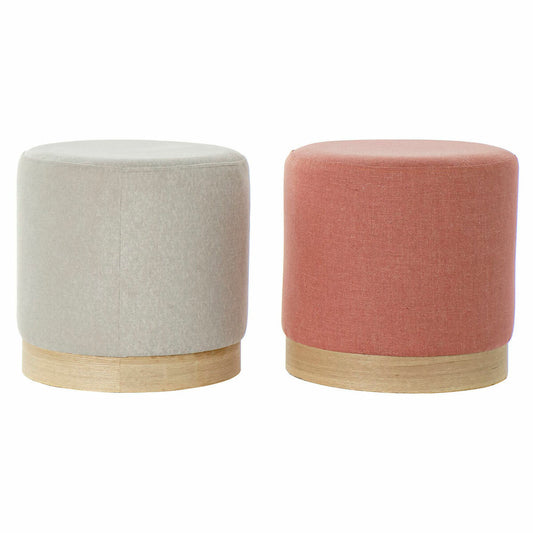 Repose-pied DKD Home Decor 8424001837052 Scandi Naturel Gris Terre cuite 40 x 40 x 40 cm (2 Unités)