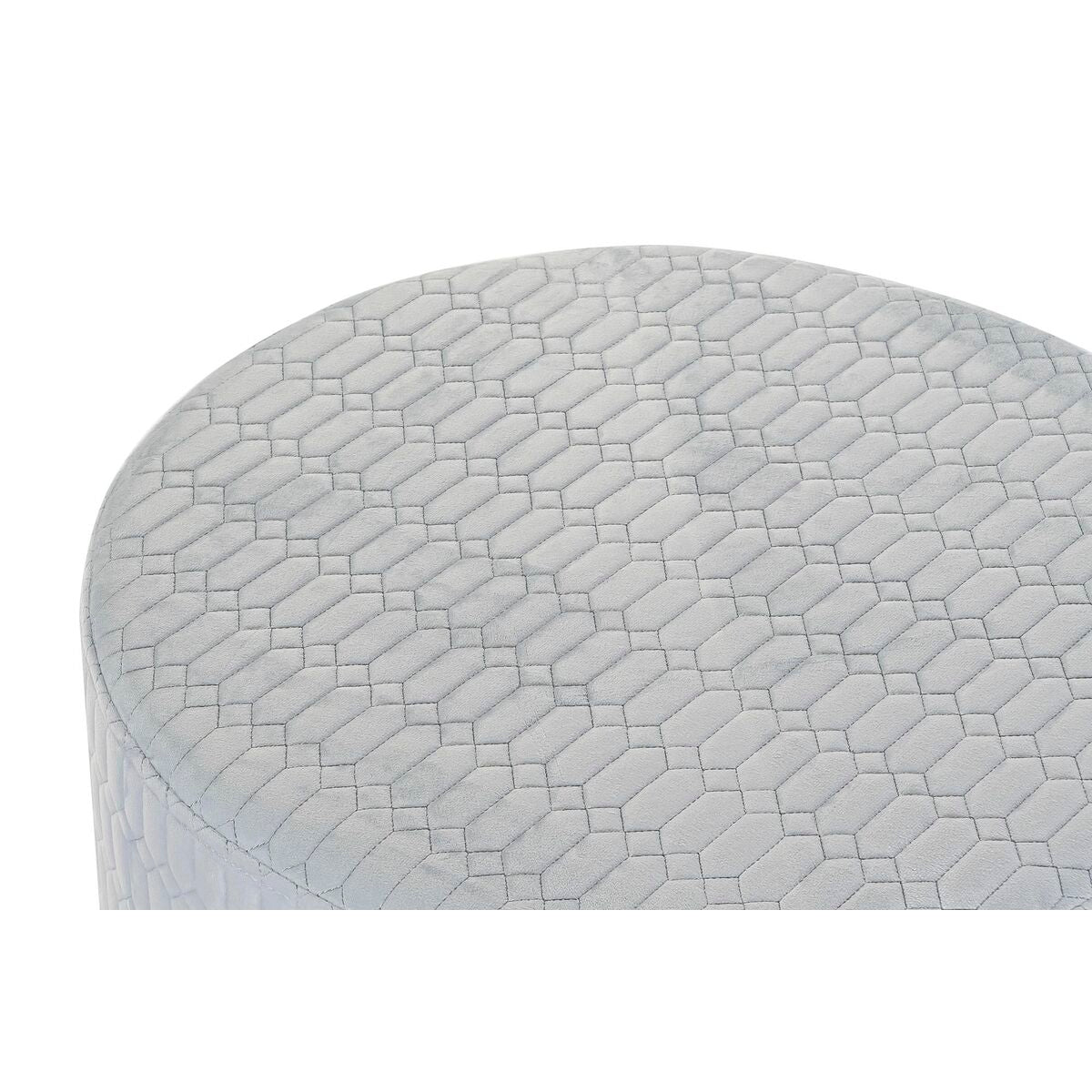 Poggiapiedi DKD Home Decor Poliestere Blu cielo Spugna Legno MDF (55 x 55 x 35 cm)