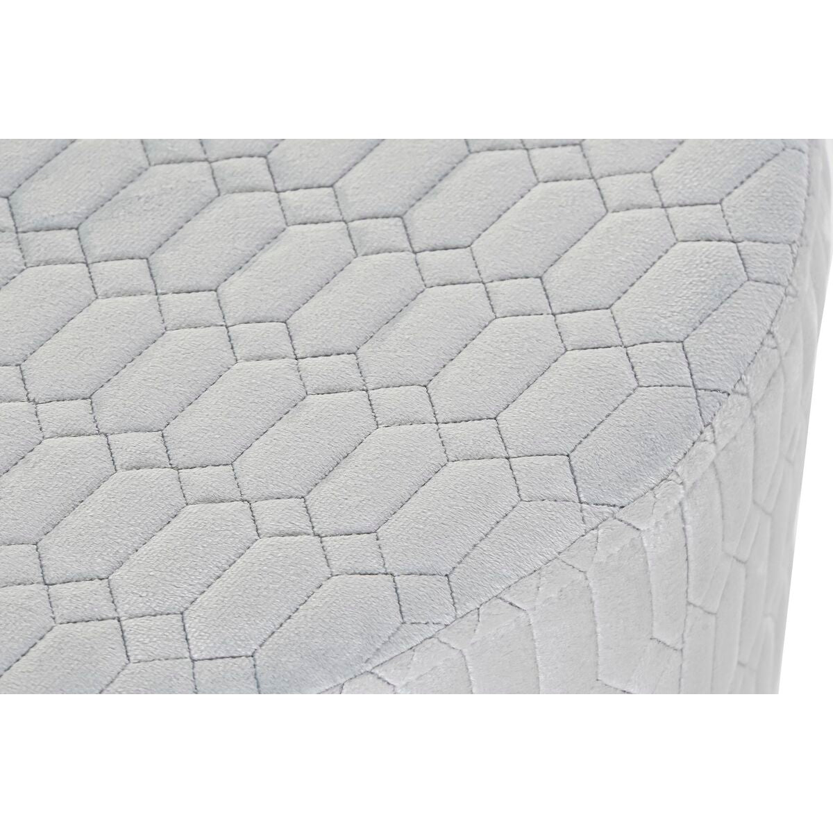 Poggiapiedi DKD Home Decor Poliestere Blu cielo Spugna Legno MDF (55 x 55 x 35 cm)