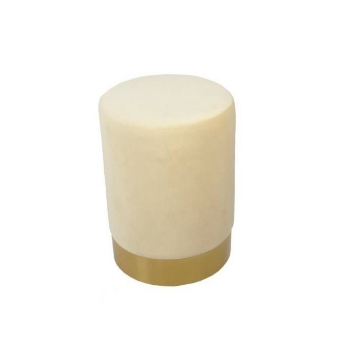 Repose-pied DKD Home Decor Beige Doré Métal Velours Scandi 35 x 35 x 40 cm