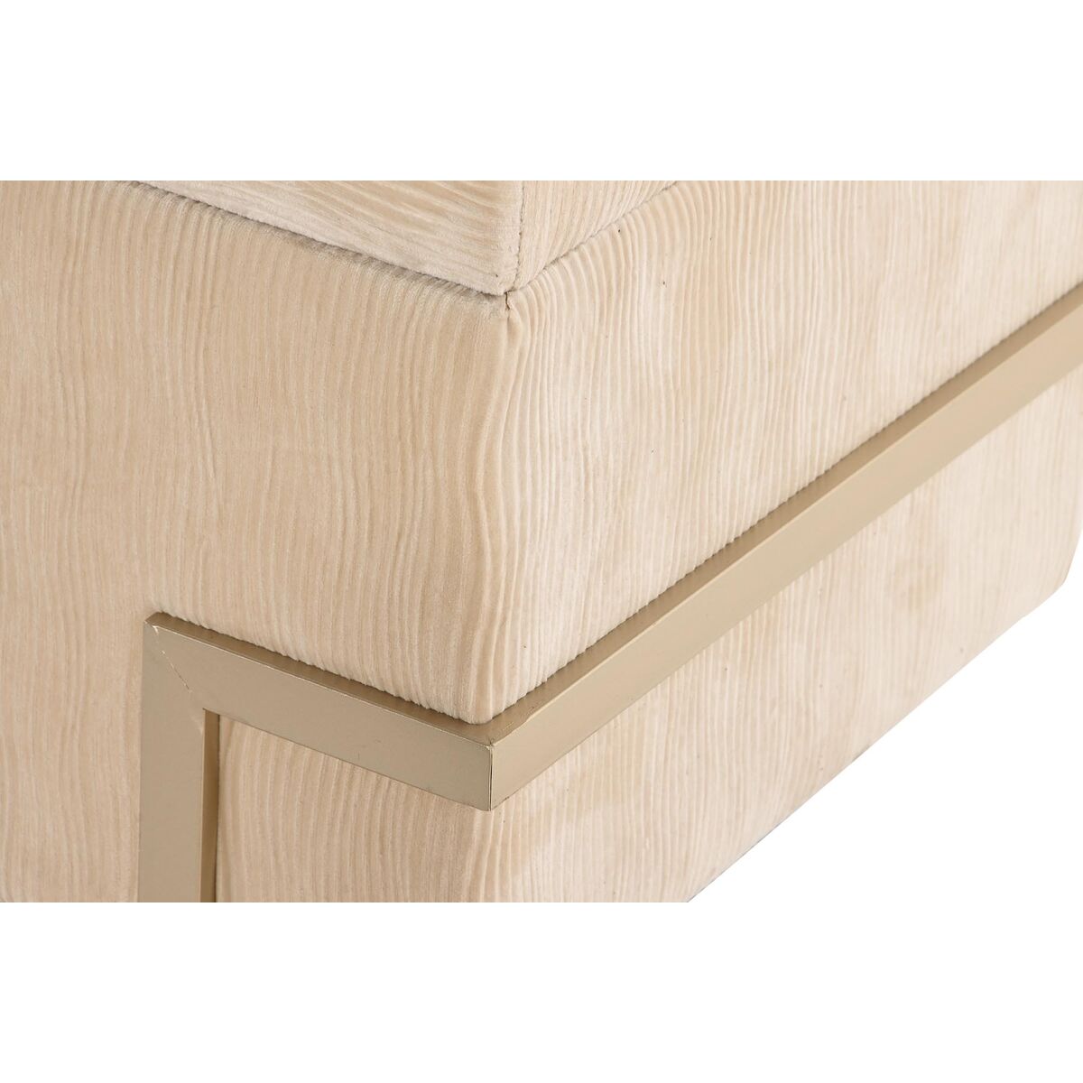 Foot-of-bed Bench DKD Home Decor Beige Metal 120 x 42 x 48 cm (3 pcs)