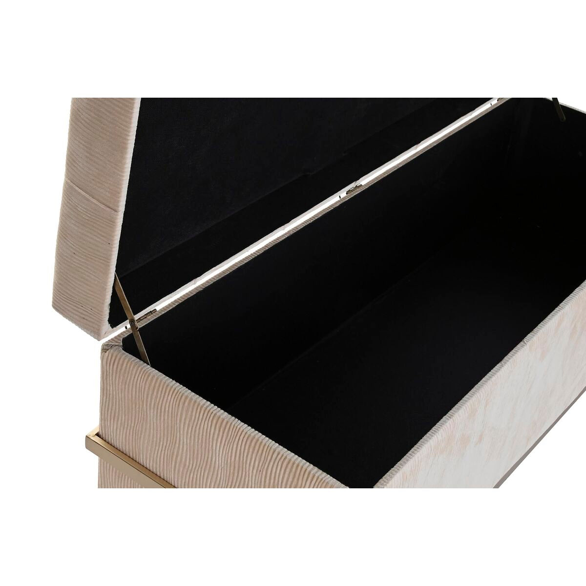 Foot-of-bed Bench DKD Home Decor Beige Metal 120 x 42 x 48 cm (3 pcs)