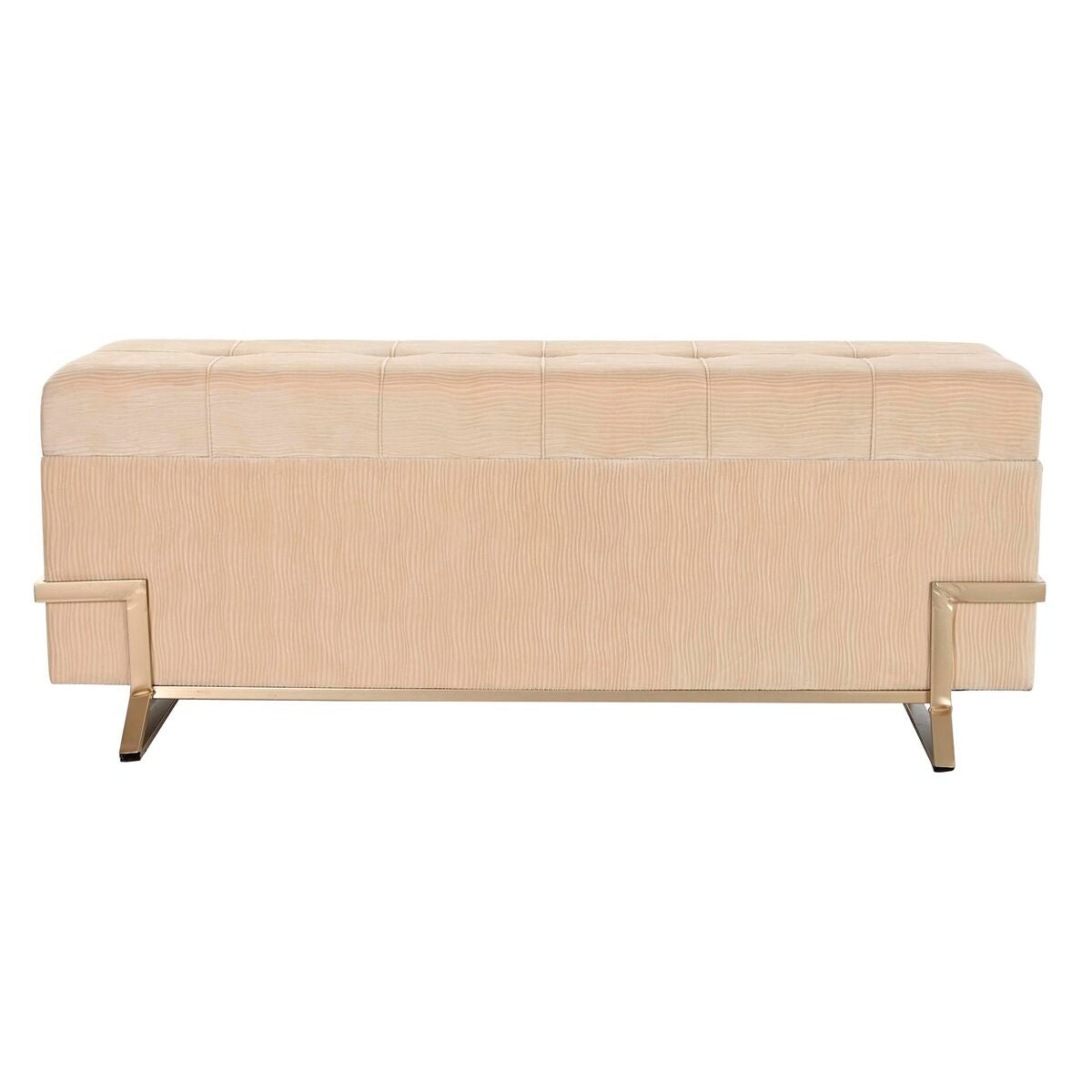 Foot-of-bed Bench DKD Home Decor Beige Metal 120 x 42 x 48 cm (3 pcs)