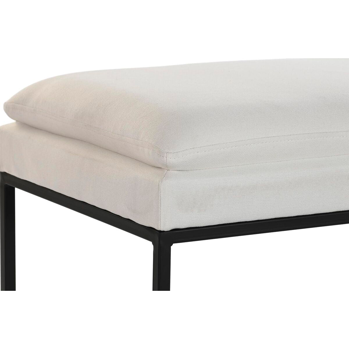 Footrest DKD Home Decor White Black Iron Modern 60 x 40 x 42 cm