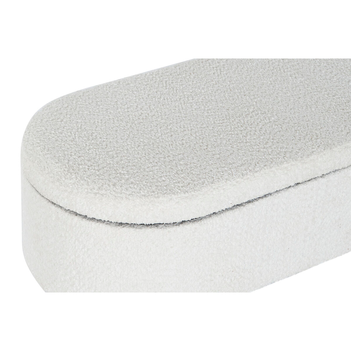 Bench DKD Home Decor White Natural MDF Wood 100 x 40 x 50 cm