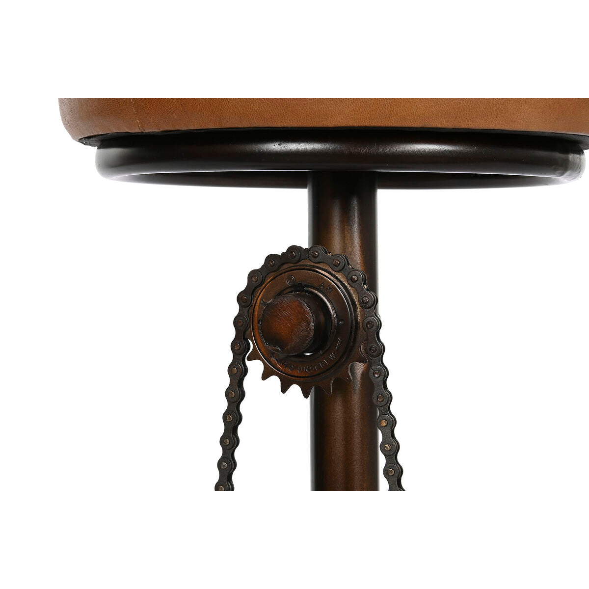 Stool Home ESPRIT Brown Black Silver Iron 41 x 42 x 74 cm