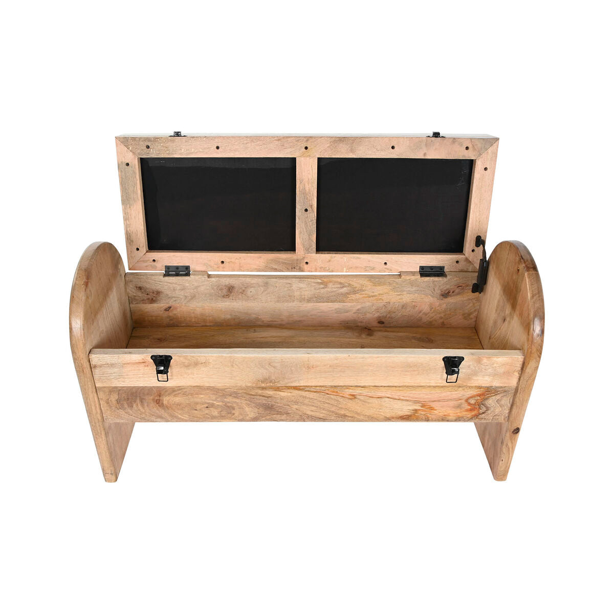 Banquette Home ESPRIT Blanc Naturel Marron Clair Bois de manguier 100 x 36 x 57 cm