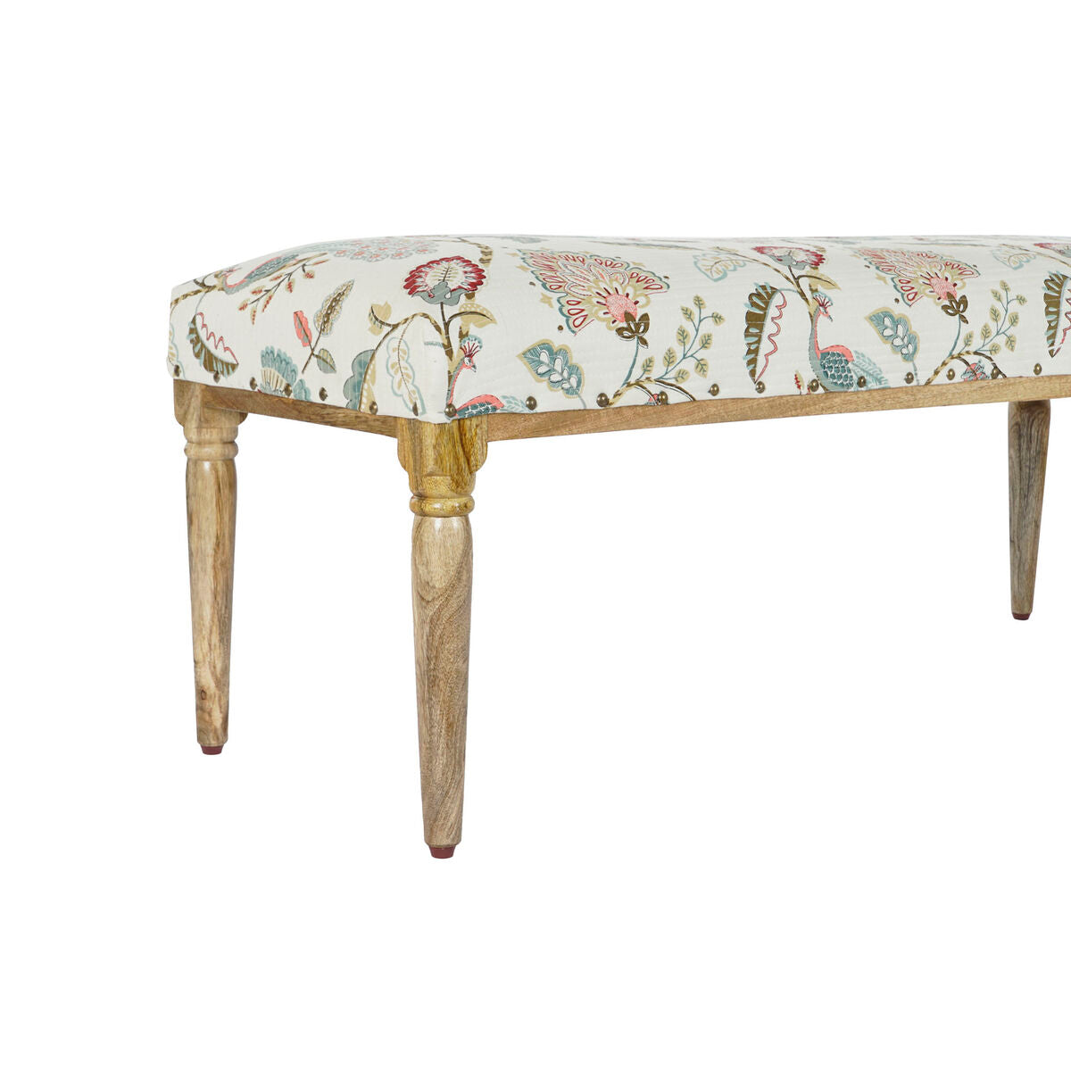 Banquette Home ESPRIT Multicouleur Bois de manguier 121 x 43 x 46 cm